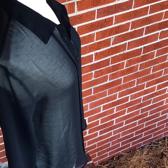 NWT Ambiance Apparel Sheer Blouse - Picture 4 of 9